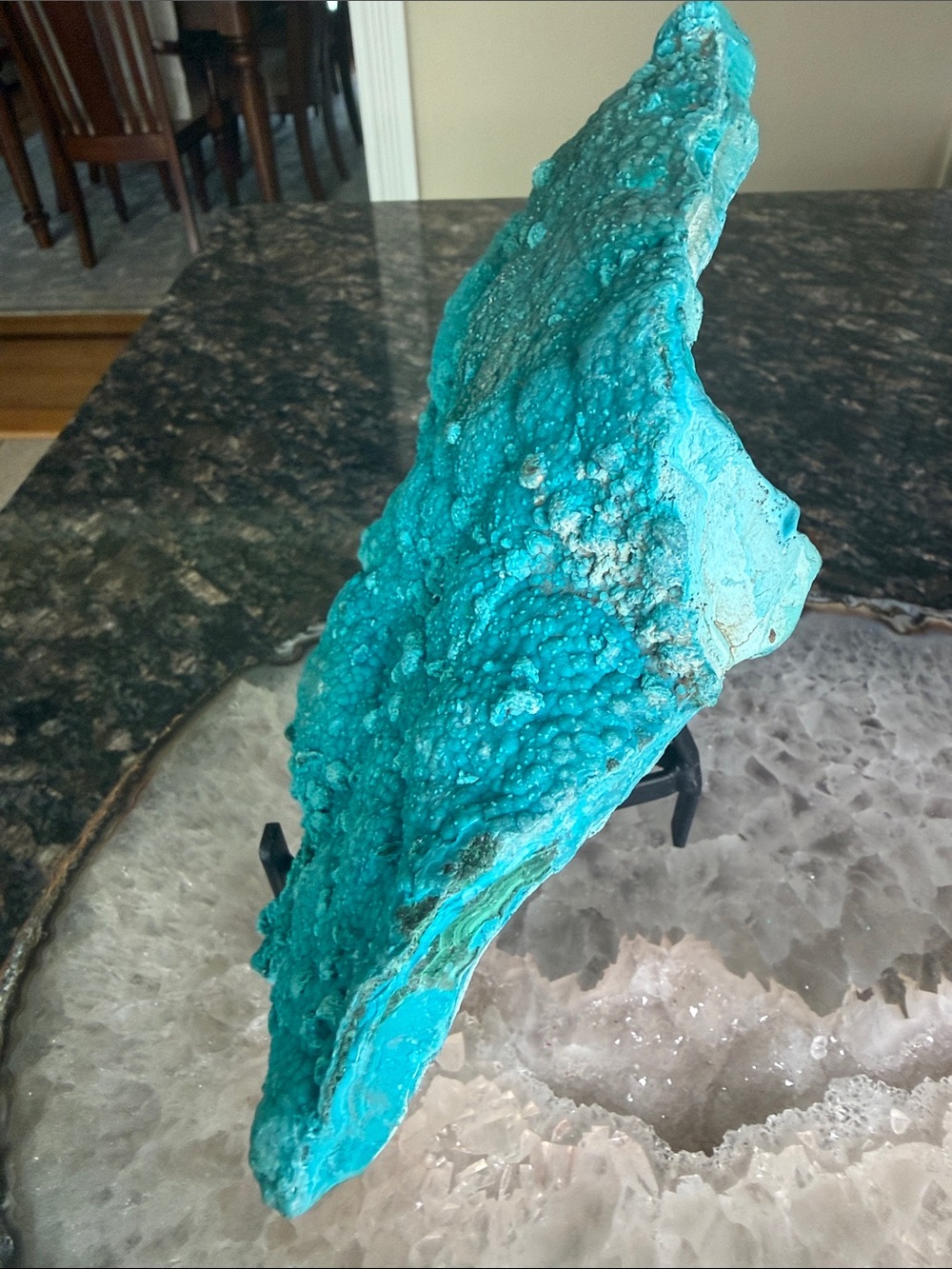 Large Botryoidal Chrysocolla Malachite Mineral Specimen - Picture 5 of 6